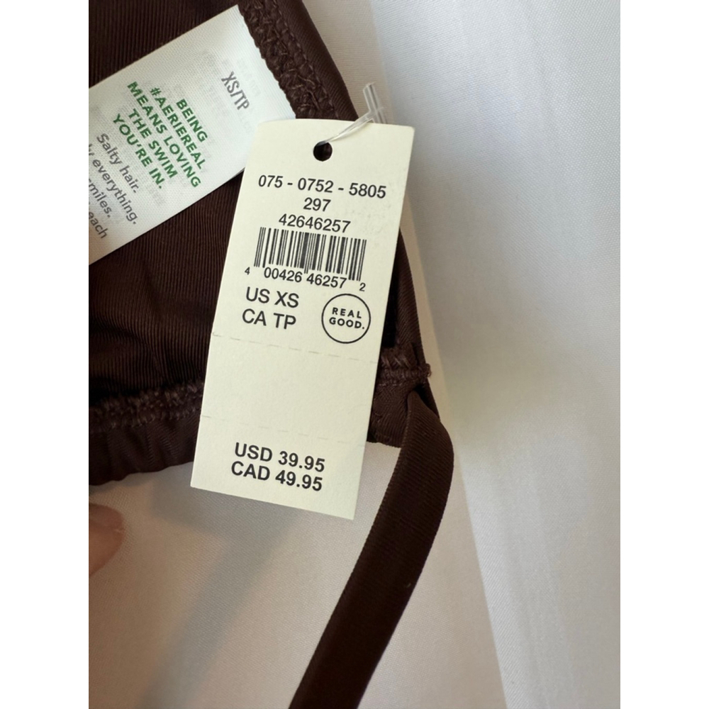 Women's Aerie Triangle Bikini Top XS Brown - Picture 5 of 10